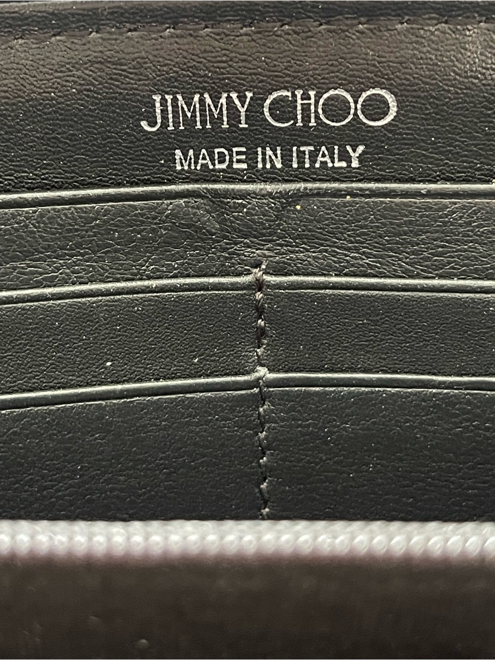Jimmy Choo Black leather star studded zip around wallet - Picture 8 of 15